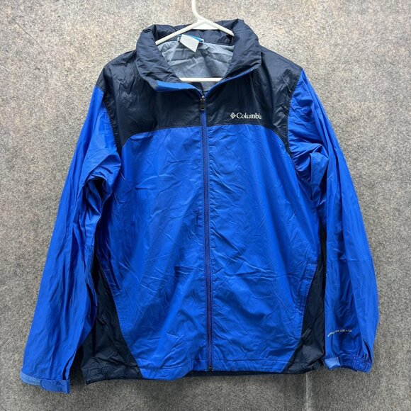 Columbia Other - Columbia Jacket Mens Medium Blue Windbreaker Full Zip Lightweight Lined Hiking